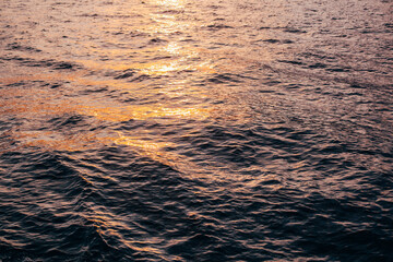 view of the water and the waves to set the sun