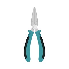 Electric pliers icon flat isolated vector