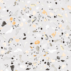 Terrazzo Texture Vector. Flooring Seamless Pattern