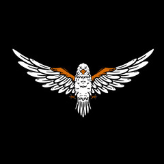 eagle art cartoon for apparel, tattoo and anything, free for commercial