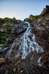 waterfall in the fagaras mountains on the Transfagarasan route