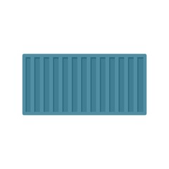 Cargo container icon flat isolated vector