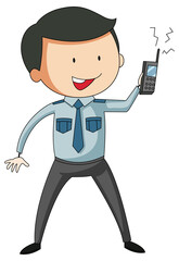 Police man cartoon character cartoon character