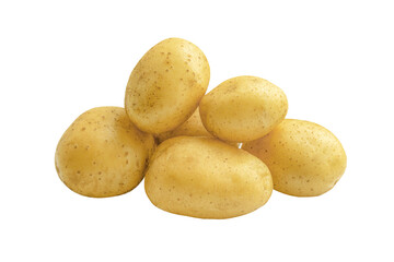 Potatoes isolated on white background