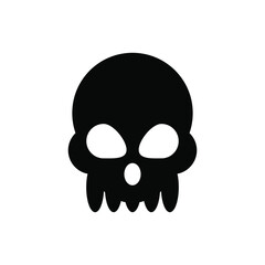 Skull logo, Skull icon, Skull Halloween symbol vector illustration isolated on white background. EPS 10