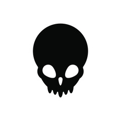 Skull logo, Skull icon, Skull Halloween symbol vector illustration isolated on white background. EPS 10