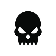 Skull logo, Skull icon, Skull Halloween symbol vector illustration isolated on white background. EPS 10