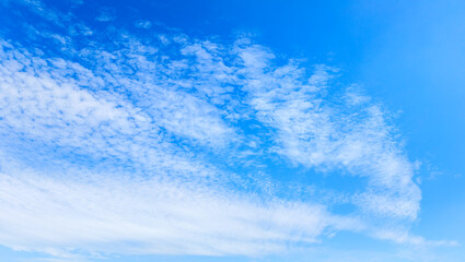 Naklejka na ściany i meble Clear sky and cloud natural landscape close-up in China
