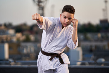 Teenager karate fighter © Xalanx