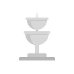 Bowl drinking fountain icon flat isolated vector