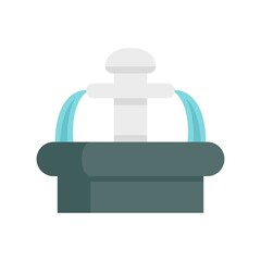 Central park drinking fountain icon flat isolated vector