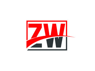 Z W, ZW Letter Logo Design