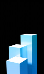 The podium is realistic. 3d rendering.