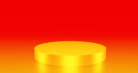 The podium is realistic. 3d rendering.