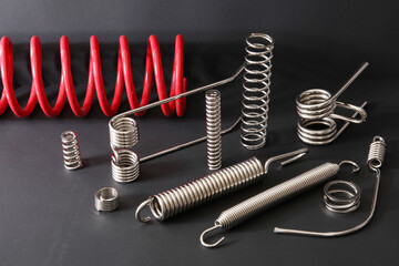 Metal springs in different sizes