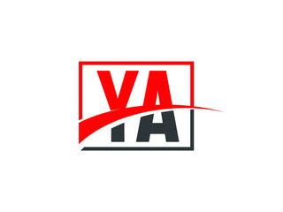 Y A, YA Letter Logo Design