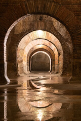 The great Roman cisterns of Fermo, Marche, Italy