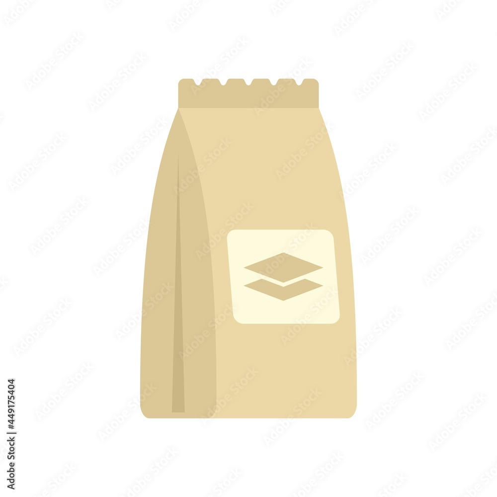 Poster tiles glue sack icon flat isolated vector