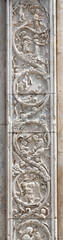 Decorative details of the Cathedral of Santa Maria Assunta, Fermo, Marche, Italy