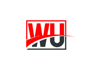 W U, WU Letter Logo Design