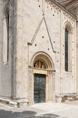 Fototapeta na wymiar The Holy Door of the Cathedral Santa Maria Assunta in Fermo, Marche, Italy 