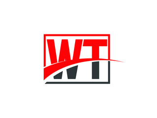 W T, WT Letter Logo Design