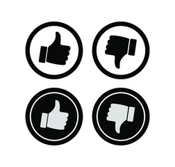 thumb up and down