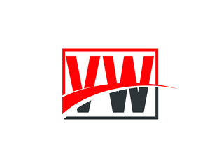 V W, VW Letter Logo Design
