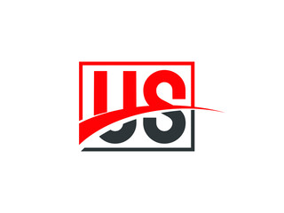 U S, US Letter Logo Design