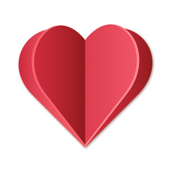 paper heart postcard love valentine's day 3d