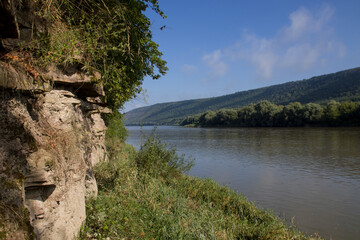 Dniester canyon in the middle of summer day