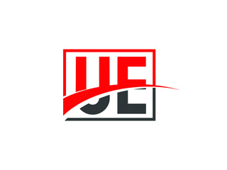 U E, UE Letter Logo Design