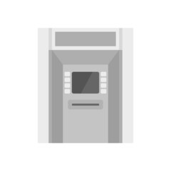 Atm payment icon flat isolated vector
