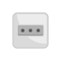 Power socket icon flat isolated vector
