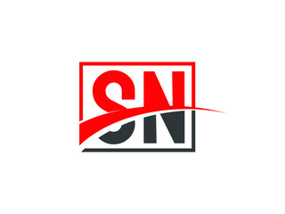 S N, SN Letter Logo Design