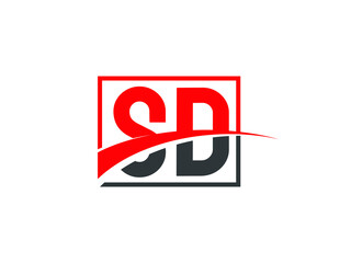 S D, SD Letter Logo Design