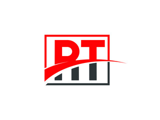 R T, RT Letter Logo Design