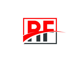 R F, RF Letter Logo Design