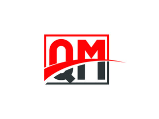 Q M, QM Letter Logo Design