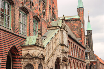 Hansestadt Lübeck; Renaissancetreppe am Rathaus