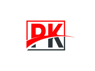 P K, PK Letter Logo Design