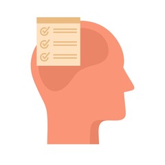 Checklist neuromarketing icon flat isolated vector
