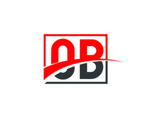 O B, OB Letter Logo Design