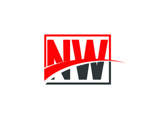 N W, NW Letter Logo Design