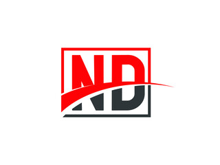 Obraz premium N D, ND Letter Logo Design