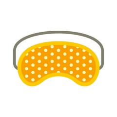 Insomnia sleeping mask icon flat isolated vector