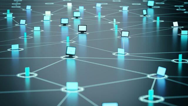 Internet information technology network concept