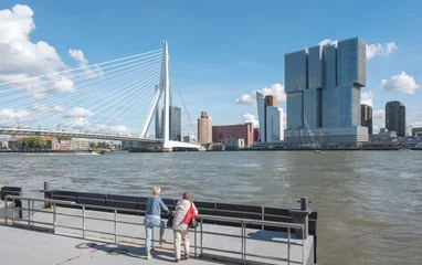 Papier Peint photo autocollant Pont Érasme Rotterdam, Zuid-Holland Province, The Netherlands