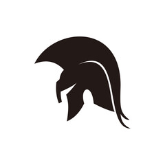 Spartan helmet logo template vector design