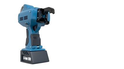 electric rebar wire tier tool, isolated industrial 3D illustration